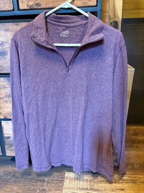 Ocean & Coast Women's Plum V-Neck Quarter-Zip Sweater